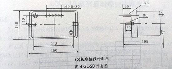 gl-15、25反時(shí)限過(guò)流繼電器板后接線圖