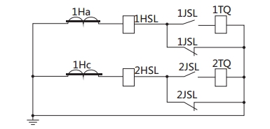 JSL-25繼電器構(gòu)成的去分流操作機構(gòu)的保護原理圖